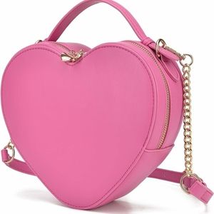 NWT Hot Pink Heart Purse Faux Leather Halloween Costume: Barbie Bag